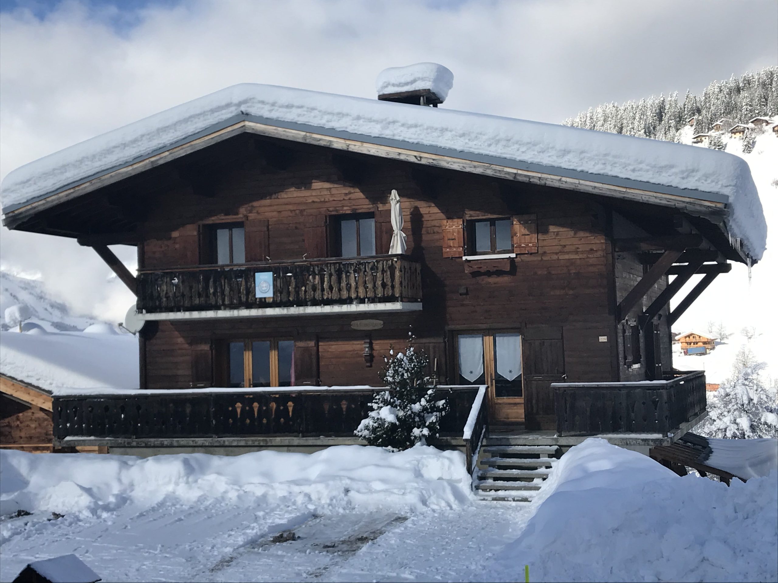 Le chalet Georgières en hiver