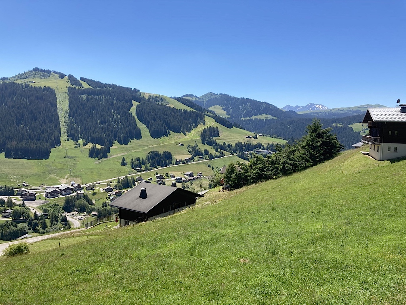 Vue sur les Saisies depuis le Chalet Lachat