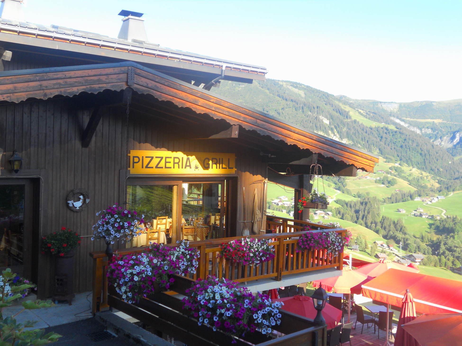 Restaurant Pizzeria en été