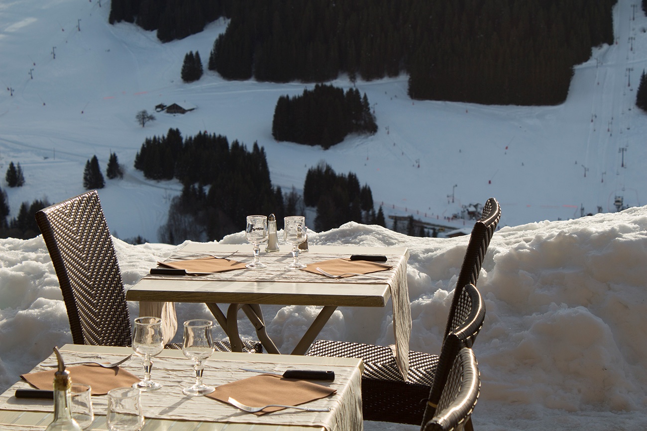 Vue depuis la terrasse de la Pizzeria Chez Maryse