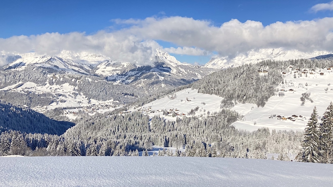 Vue depuis la piste bleue du Mont Rond