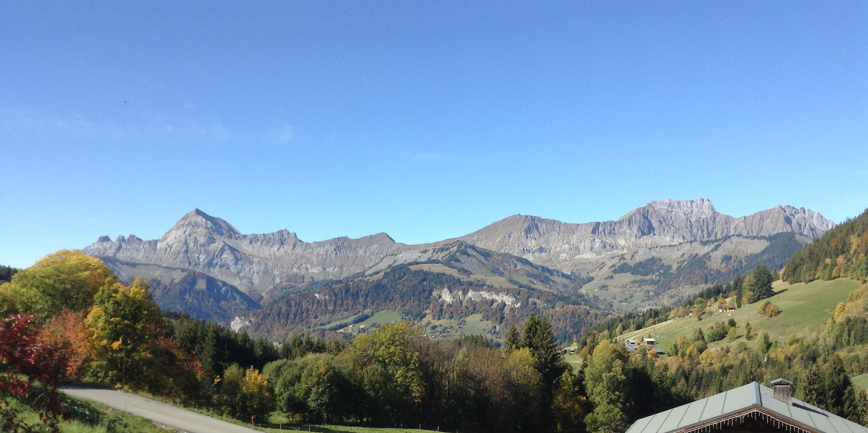 Vue sur la chaine des Aravis