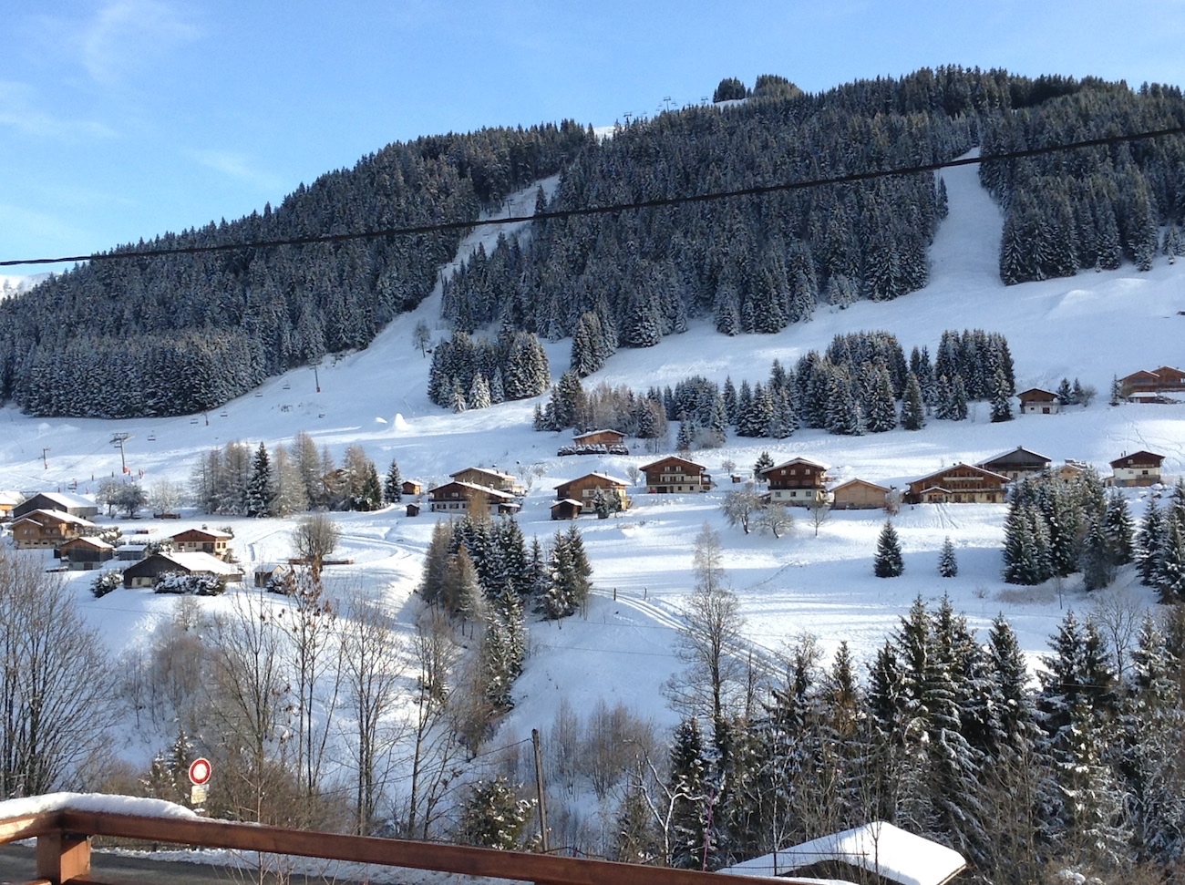 Vue sur les pistes du Mont Rond